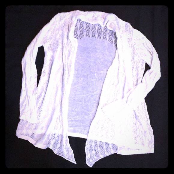 Belldini Sweaters - White lace cardigan